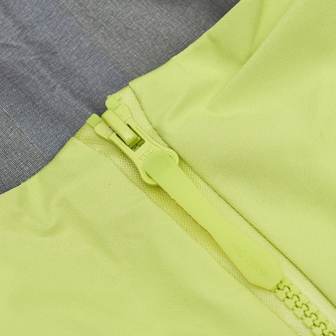 Arc'teryx Alpha SV Series Men's Hooded Waterproof Outdoor Jacket in "Lime Green"